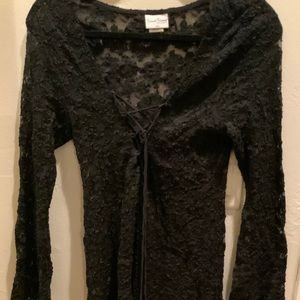 Beach bunny black lace swim suit coverup